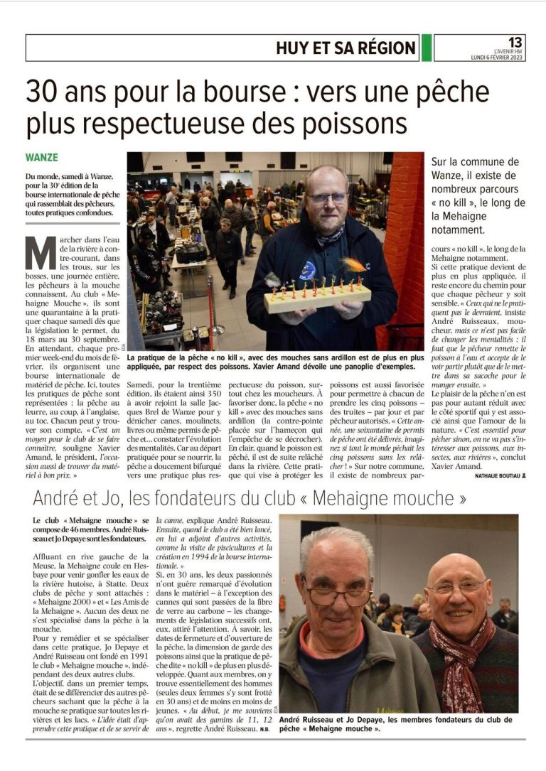 30 ans pour la Bourse, dans L’Avenir Huy